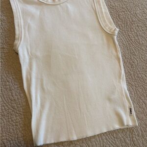 H&M Cream Ribbed Tank Top for Kids